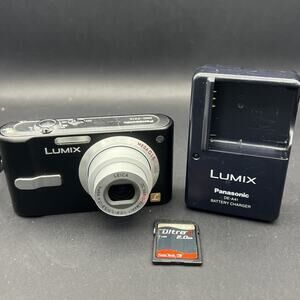 Panasonic LUMIX DMC-FX12 7.2MP Digital Camera Black Memory Card Battery READ